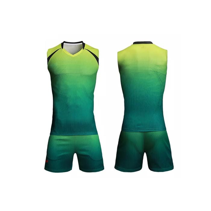 Volleyball team uniforms with custom logos