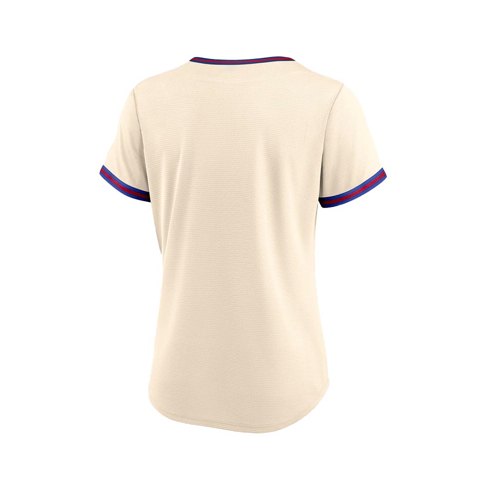 Women's custom baseball jersey with breathable, moisture-wicking fabric