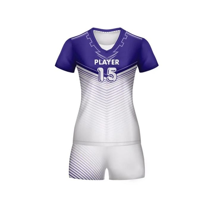 Women’s volleyball uniforms with sublimated design