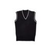 Custom classic acrylic knit vest with ribbed hems