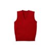 Classic knitted vest with V-neck and ribbed hem