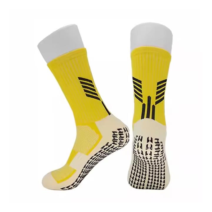 Custom grip socks with anti-slip silicone bottom and personalized branding