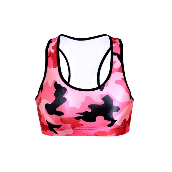 Custom Mesh Sports Bra with Removable Cups for Breathable Comfort