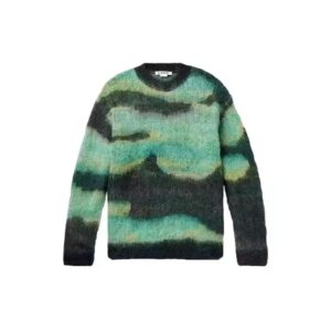 Custom Green Camouflage Mohair Sweater – Soft Knit Pullover