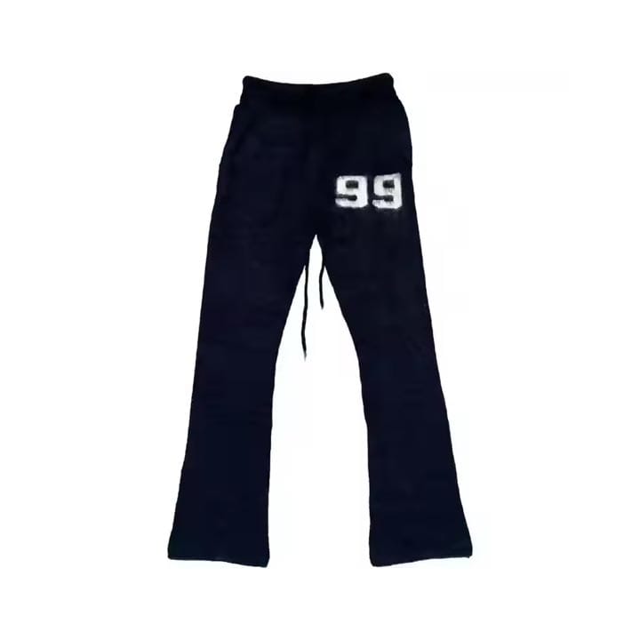 Custom mohair knit trousers offering luxurious comfort and warmth for all seasons.