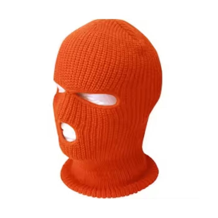 Custom ribbed balaclava with personalized embroidery and design