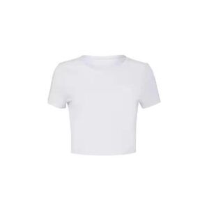 Custom white cropped gym shirt for women – Stitch Expo