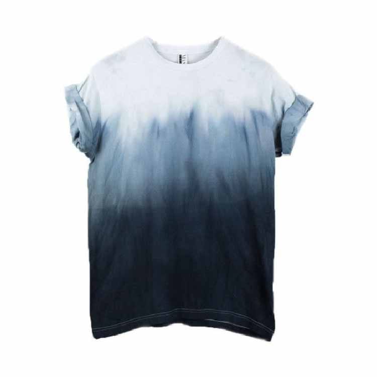 Gradient Fade Tie-Dye T-Shirt with a light upper half fading into a darker bottom