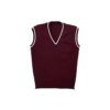 Jacquard knit vest with custom logo and patterns