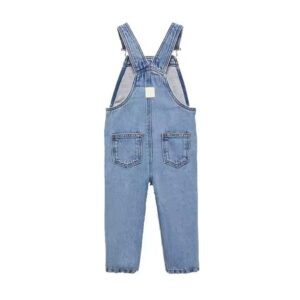 Classic kids denim overalls with front pockets and adjustable straps