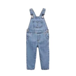 Classic kids denim overalls with front pockets and adjustable straps