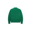 Green letterman knit cardigan with varsity patch – custom team sweater