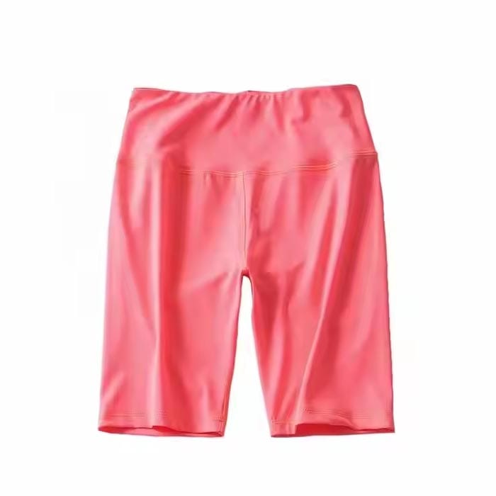 Women’s custom black mid-length yoga shorts with high waist – Stitch Expo