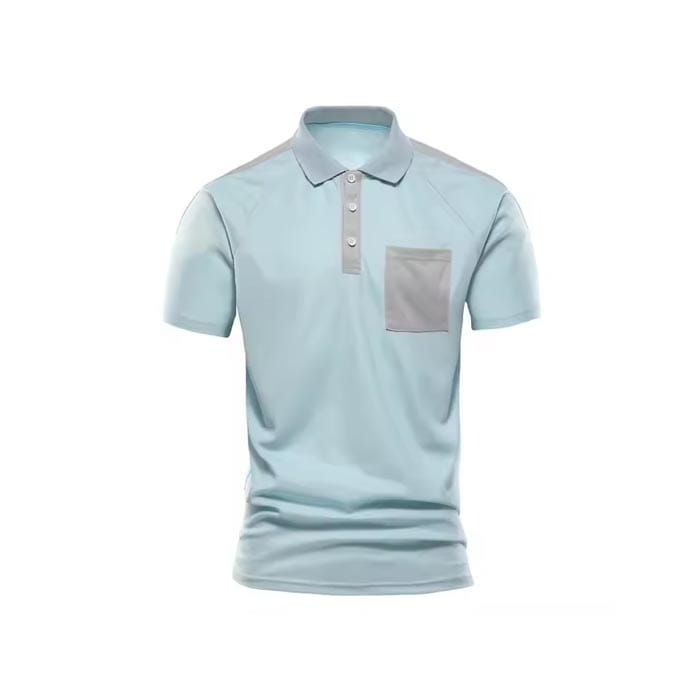 Polo Shirt with Chest Pocket for Utility Look