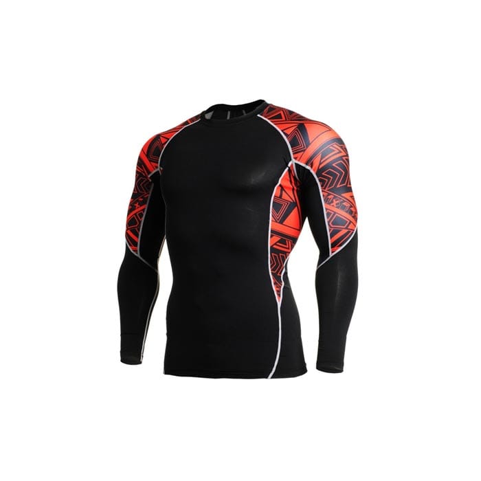 Sublimated Custom Rash Guards with Contrast Stitching