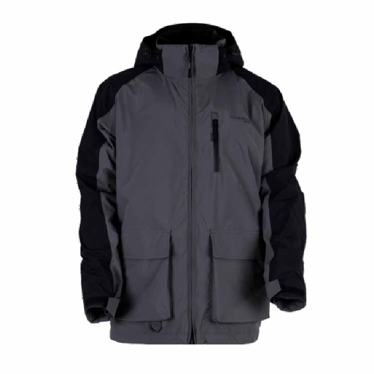 waterproof custom parka with sealed seams and storm flap