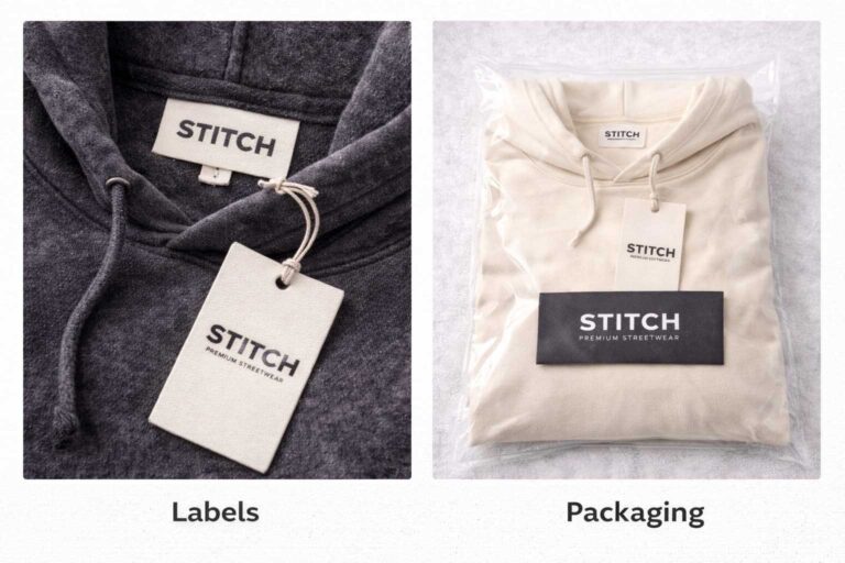 private label streetwear hoodie manufacturing with custom labels
