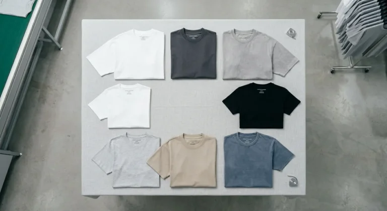 Different custom t shirt styles including oversized heavyweight and streetwear fits