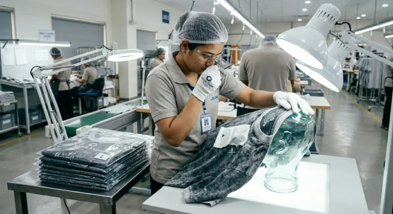 Quality control inspection during bulk t shirt production