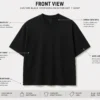 Black Oversized Heavyweight T Shirt