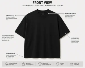 Black Oversized Heavyweight T Shirt