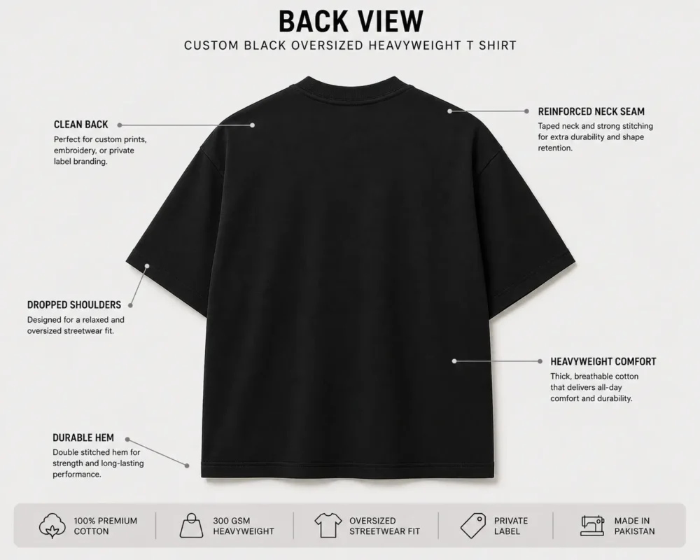 Black Oversized Heavyweight T Shirt