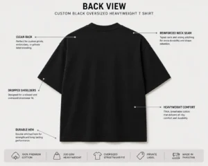 Black Oversized Heavyweight T Shirt