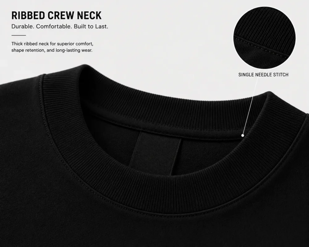 Black Oversized Heavyweight T Shirt