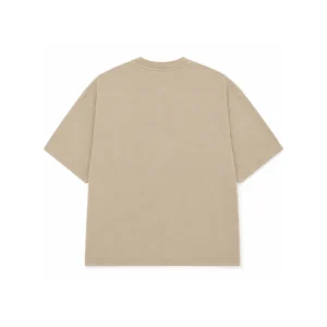 Custom Beige Oversized Heavyweight T Shirt Boxy Fit Streetwear Tee