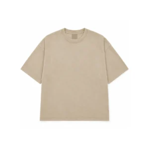 Custom Beige Oversized Heavyweight T Shirt Manufacturer Boxy Fit Streetwear Cotton Tee Custom Beige Oversized Heavyweight T Shirt Manufacturer Boxy Fit Streetwear Cotton Tee