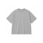 Custom Grey Oversized Heavyweight Streetwear T Shirt Drop Shoulder Tee