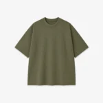 Custom Olive Oversized Heavyweight T-Shirt Manufacturer Streetwear Boxy Fit Tee