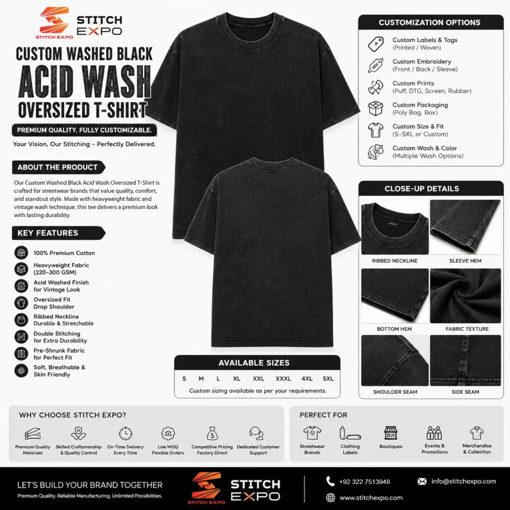 custom streetwear t shirt manufacturer