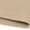 beige-oversized-tshirt-hem-closeup Closeup Hem Finish of Beige Oversized Heavyweight Cotton Boxy Fit T Shirt