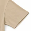 beige-oversized-tshirt-sleeve-closeup Closeup Sleeve Stitching of Beige Oversized Heavyweight Streetwear T Shirt