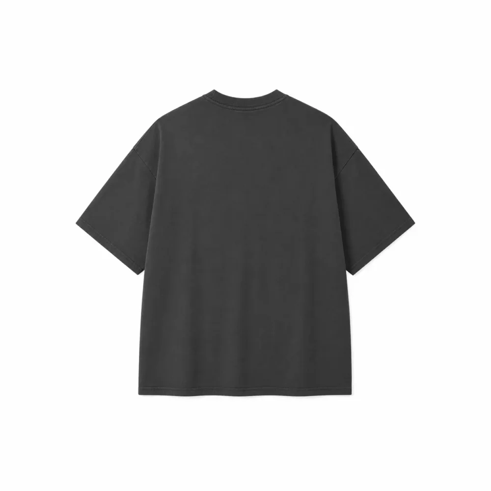 premium charcoal oversized streetwear tee