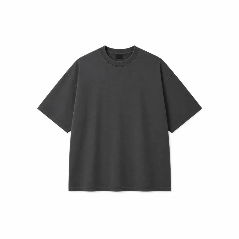 charcoal oversized heavyweight t shirt manufacturer