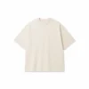 cream-oversized-heavyweight-tshirt-front-view cream oversized heavyweight t shirt manufacturer front view
