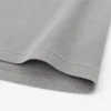 Closeup Hem Finish of Grey Oversized Heavyweight Cotton Boxy Fit T Shirt