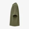 Side View Olive Oversized Heavyweight Boxy Fit Streetwear T Shirt