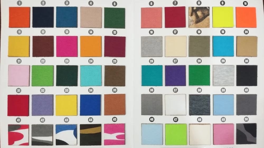 Grey Oversized Heavyweight T Shirt Color Chart for Custom Streetwear Apparel Manufacturing
