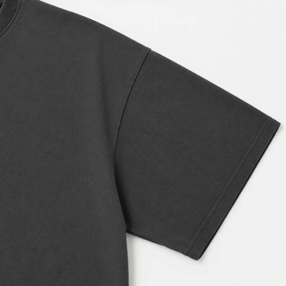 drop shoulder charcoal streetwear tee