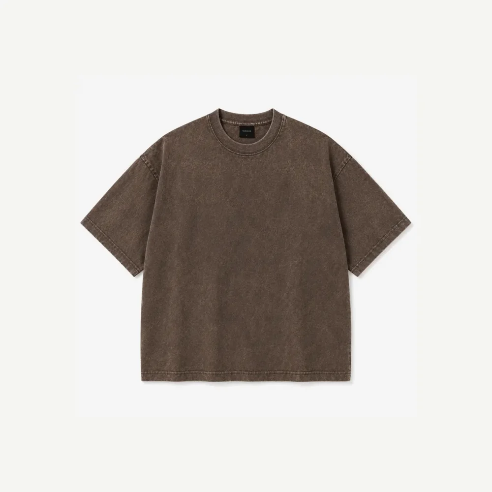 private label vintage wash t shirt vintage brown oversized heavyweight t shirt manufacturer