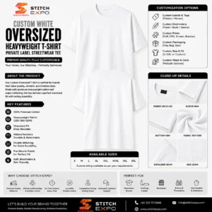 custom white oversized t shirt manufacturer