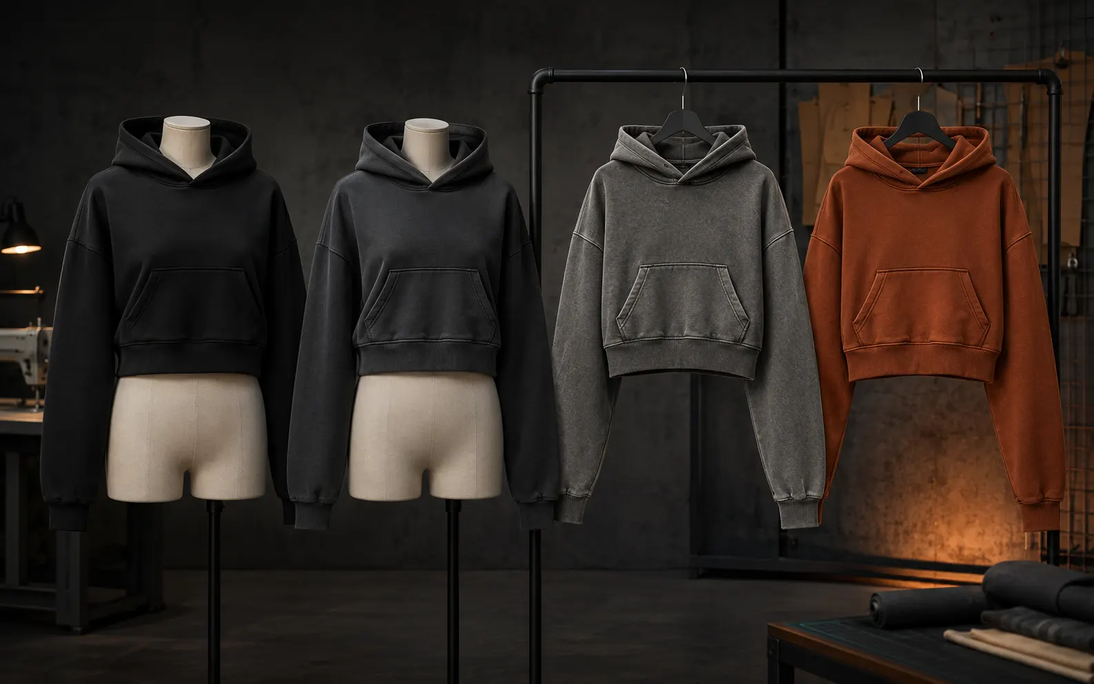 Custom cropped hoodies
