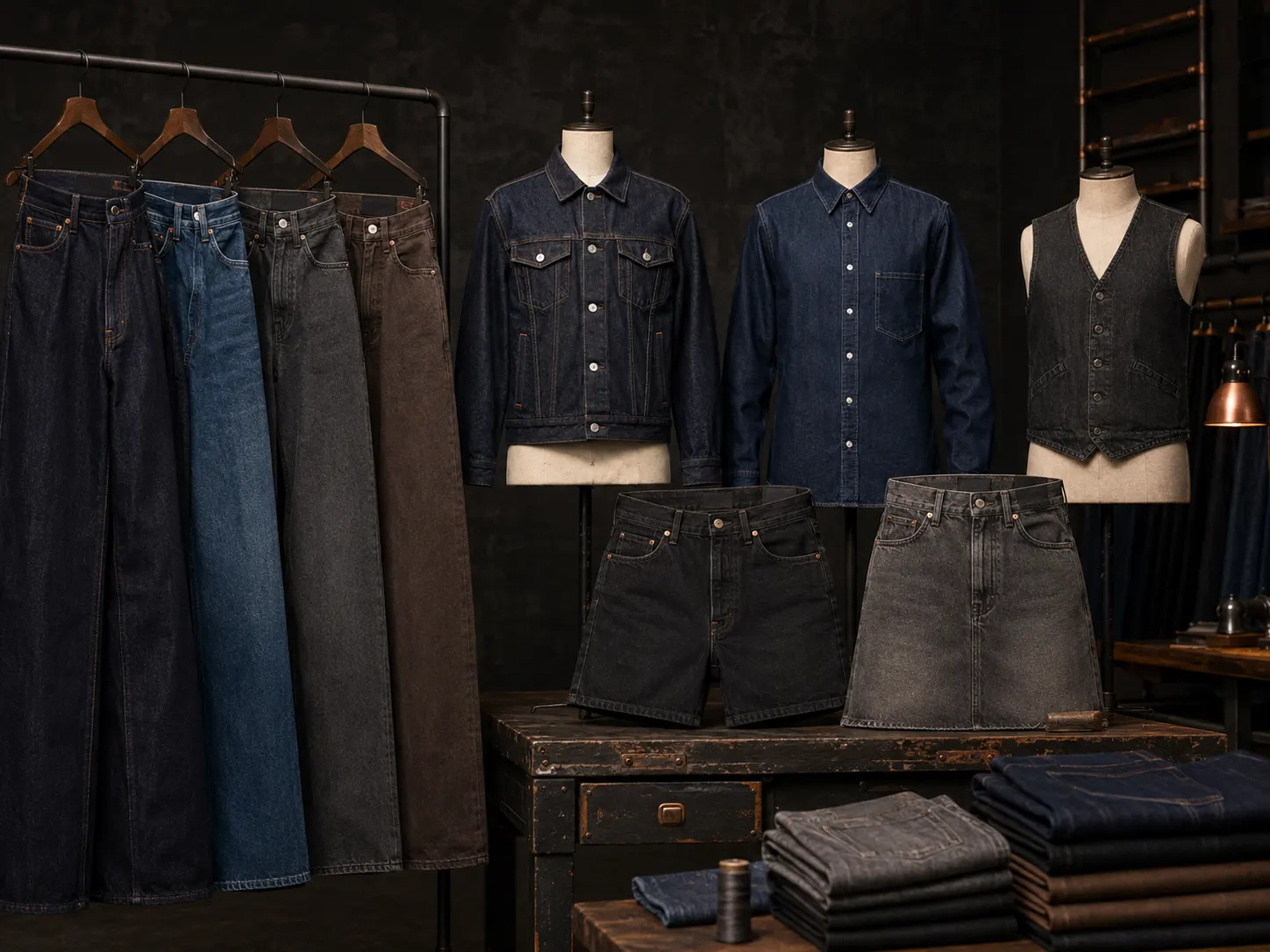 Custom denim clothing manufacturing collection