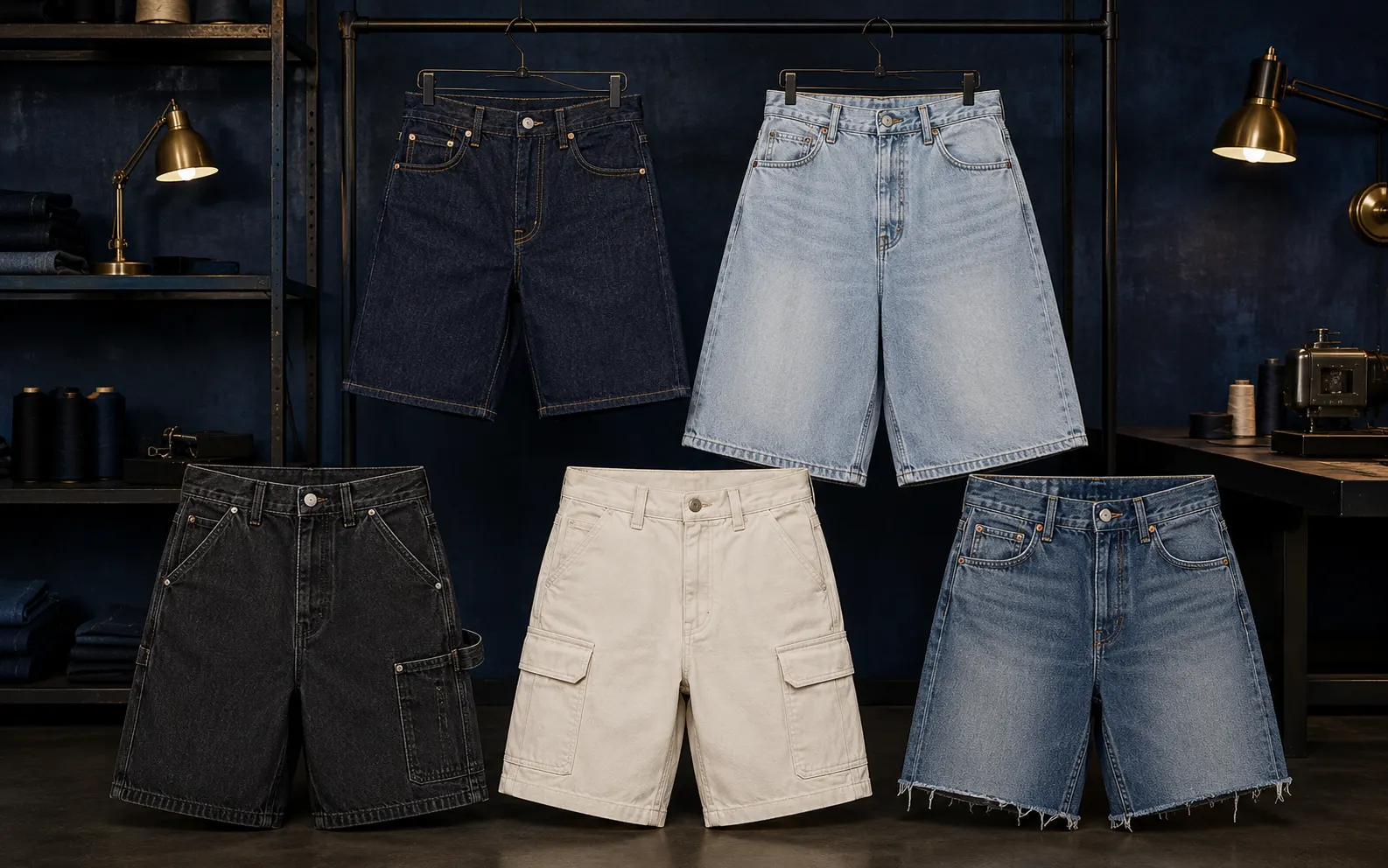 Custom denim shorts manufacturing