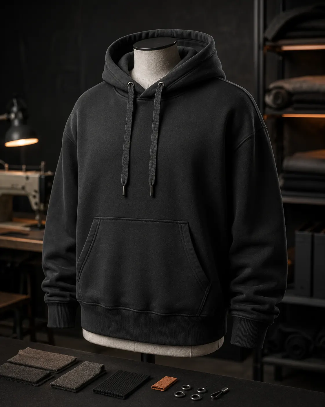 Custom hoodie construction details