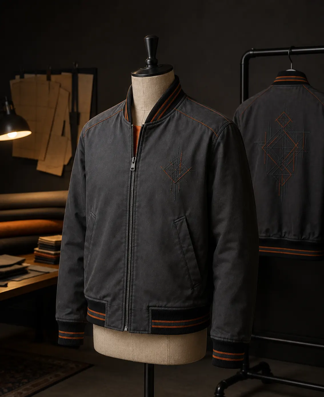 Manufactured custom jacket based on the approved mockup