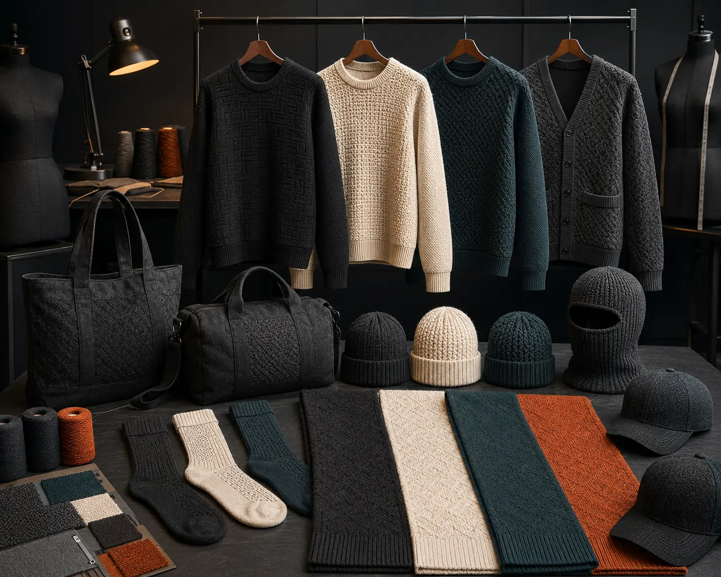 Custom knitwear and apparel accessories manufacturing services